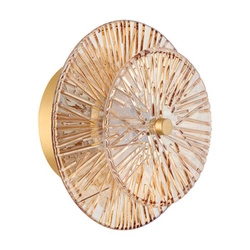 LUXIO nowoczesna lampa sufitowa LED szklana bursztynowa do salonu 20 cm Step into Design