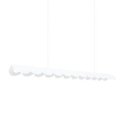 Lampa sufitowa LED BISCUIT biała nowoczesna z regulacją wysokości do salonu i jadalni