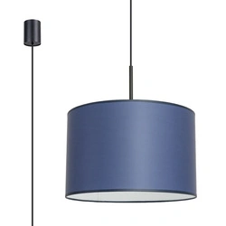 Lampa sufitowa NEVIA granatowa minimalistyczna do salonu i jadalni PVC 40 cm