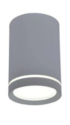 Nowoczesna lampa sufitowa Tuba szara do salonu, kuchni lub sypialni, pojedyncza 