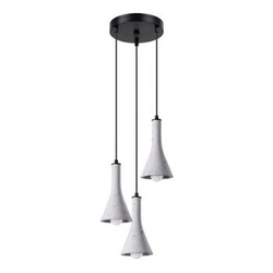 Lampa wisząca REA 3P betonowa potrójna szara nad stół do jadalni i kuchni nowoczesna