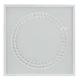 Plafon kwadratowy LED Lux 29x29 satyna szklany nowoczesny do salonu i kuchni Candellux