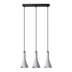 Lampa wisząca REA 3L betonowa szara nowoczesna nad stół do salonu i jadalni