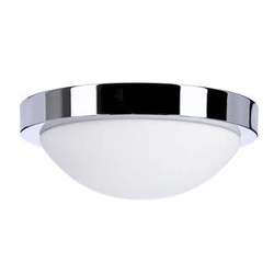 Plafon sufitowy Roda 28 cm okrągły szklany chrom IP44 do łazienki i kuchni CANDELLUX