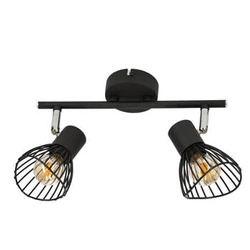 Nowoczesna lampa sufitowa Fly czarna regulowana do salonu i sypialni metalowa 2-punktowa