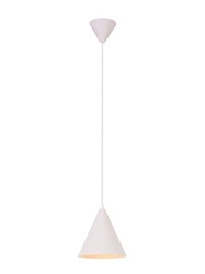Lampa wisząca Voss biała nowoczesna metalowa do salonu i jadalni nad stół 20 cm