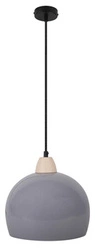 Nowoczesna lampa wisząca Monroe szara metalowa do salonu i kuchni regulowana 25 cm