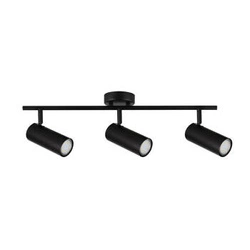 Nowoczesna lampa sufitowa Colly czarna 3-punktowa z ruchomymi kloszami do salonu