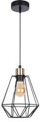 Lampa wisząca Primo czarny+patyna 1x60W  E27 klosz czarny