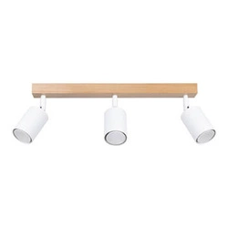 Plafon nowoczesny VERDO 3L biały metalowy z regulacją do salonu i kuchni SOLLUX LIGHTING