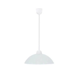 Lampa wisząca Fanusa biała szklana klasyczna regulowana do salonu i jadalni