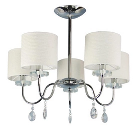 Lampa sufitowa Estera 5-punktowa klasyczna chromowana do salonu i jadalni CANDELLUX