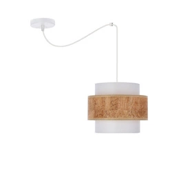 Lampa wisząca Calmi biały 3x40W E27  abażur biały+beżowy