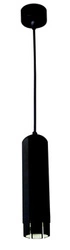 Nowoczesna lampa wisząca tuba czarna Candellux regulowana do kuchni i nad stół