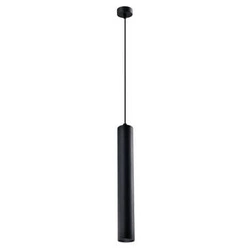 Nowoczesna czarna lampa wisząca Tubo z regulacją wysokości do salonu lub nad wyspę 40cm
