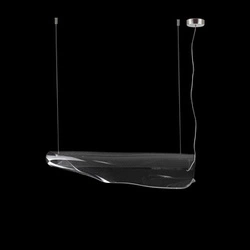 Lampa wisząca LED Cortina no. 2 nowoczesna chromowana do salonu i jadalni regulowana