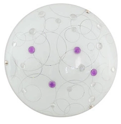 Plafon sufitowy LED Astro 30 okrągły nowoczesny szklany fioletowy do salonu CANDELLUX