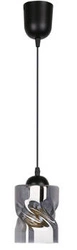 Lampa wisząca Felis czarna szklana regulowana do salonu kuchni lub nad stół