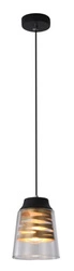 Lampa wisząca Fresno czarny 1x60W E27  klosz bezbarwny