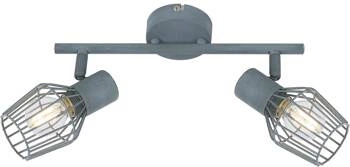 Lampa sufitowa Viking szara regulowana metalowa nowoczesna do salonu i kuchni 2-punktowa