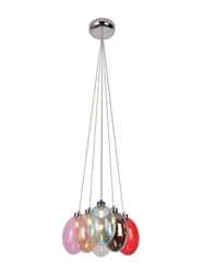 Lampa wisząca kula Lukka szklana 6-punktowa multikolor do salonu i jadalni Ledea