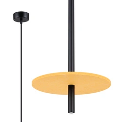 Lampa wisząca FELTRO nowoczesna czarna żółta do salonu kuchni nad stół 30 cm