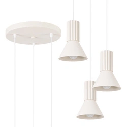 Lampa wisząca loftowa ESTRIA 3P beżowa nad stół do kuchni i jadalni 30 cm