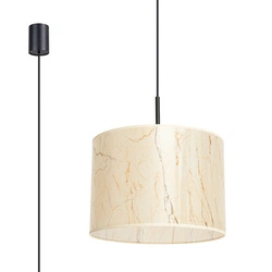 Lampa wisząca NEVIA beżowy marmur minimalistyczna do salonu i jadalni 40 cm