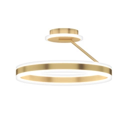 Lampa sufitowa LED RINEUS złota z kryształkami do salonu kuchni jadalni 40 cm
