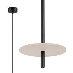 Lampa wisząca FELTRO 1 czarna beżowa nowoczesna do salonu i jadalni 30 cm