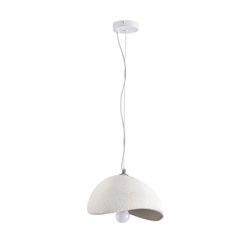 Nowoczesna lampa wisząca STONE biała 30 cm do salonu i jadalni z regulacją