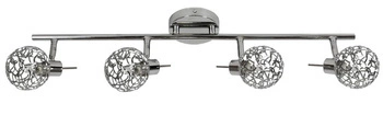 Lampa sufitowa Puzzle nowoczesna chromowana listwa 4-punktowa do salonu i kuchni