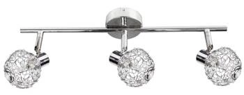 Lampa sufitowa Collar nowoczesna chromowana 3-punktowa regulowana do salonu i sypialni