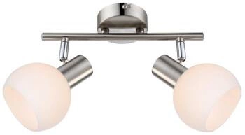 Lampa sufitowa Mauro listwa 2x4W E14 LED  rgb satyna nikiel z pilotem