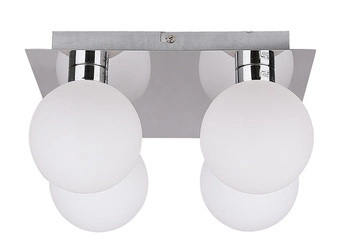 Lampa sufitowa Oden chromowy 4x40W G9  klosz biały