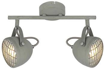 Nowoczesna lampa sufitowa Pent szara metalowa regulowana do salonu i sypialni 2-punktowa