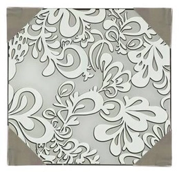 Plafon kwadratowy Cedra 30x30 szklany biały nowoczesny do salonu i sypialni CANDELLUX