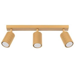 Plafon sufitowy KARBON 3L złoty glamour z ruchomym kloszem do salonu i sypialni SOLLUX