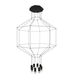 Lampa wisząca LINEA-8 czarna 80 cm I
