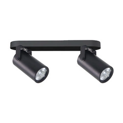 Lampa sufitowa Gary czarna nowoczesna 2-punktowa regulowana do salonu i kuchni