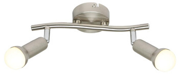 Lampa sufitowa Arc listwa 2x40W E14 satyna nikiel