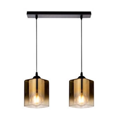 Nowoczesna lampa sufitowa Serena czarno-złota 2-punktowa do salonu i jadalni