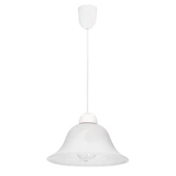 Lampa wisząca LENIS biała szklana do salonu i jadalni klasyczna 25 cm CANDELLUX