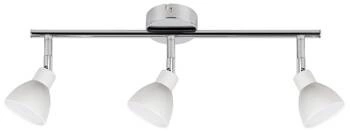 Lampa sufitowa LED Roy biała regulowana 3-punktowa do salonu, kuchni i jadalni 56 cm