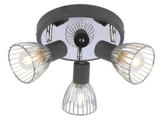 Lampa sufitowa Modo plafon 3x40W E14  czarny+chrom