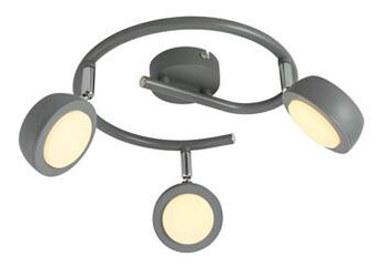 Lampa sufitowa Mild spirala 3x6W LED  szary 3000K
