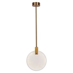 Lampa wisząca MARBLE 30 cm LED z marmuru i mosiądzu do salonu nad stół nowoczesna