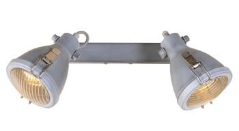 Nowoczesna lampa sufitowa Crodo szara metalowa 2-punktowa regulowana do salonu