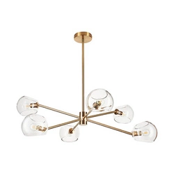 Lampa wisząca COSMIC-6 złota kula 75 cm do salonu i jadalni Step into Design