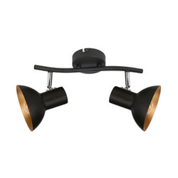 Lampa sufitowa Diso listwa 2x40W E27  czarny+zloto
